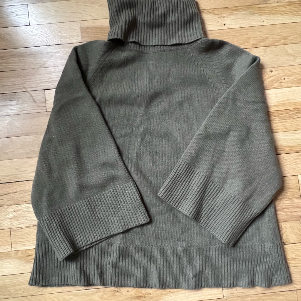 Theory Green Oversized Sweater